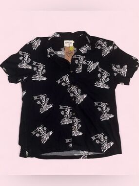 PYKNIC Skeleton Print Button Up Shirt NWT | Men’s 3XL Boutique